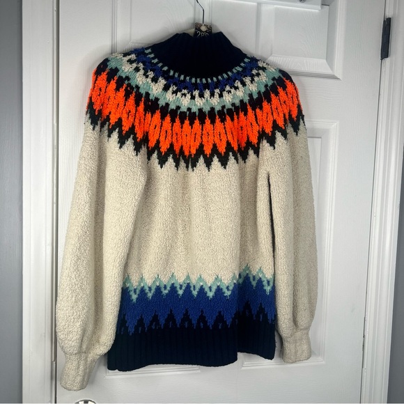Sz S Anthropologie Pilcro Preloved $189 MSRP Selene Fleece Sweater - Picture 10 of 14